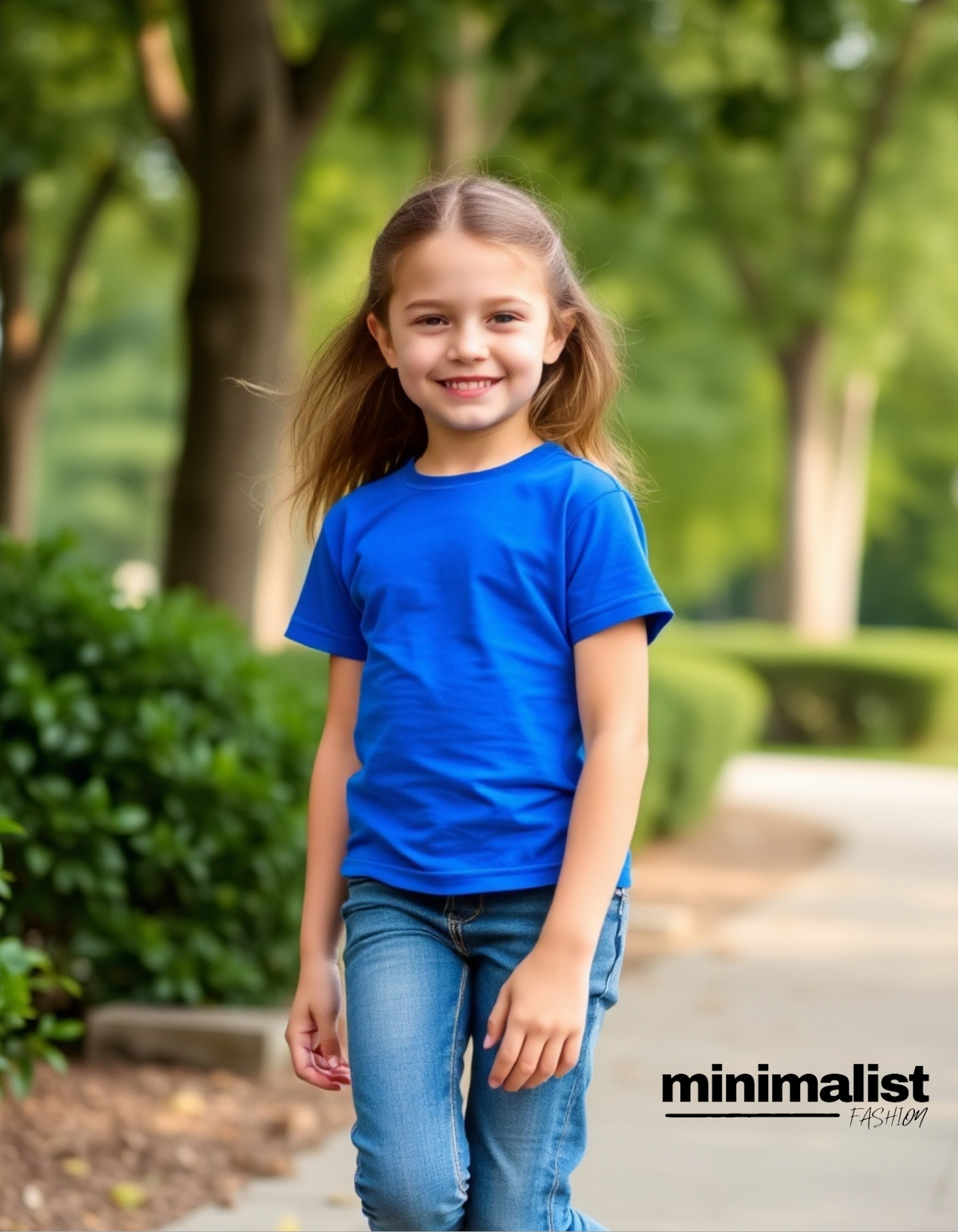 Blue Kids Cotton T-shirt
