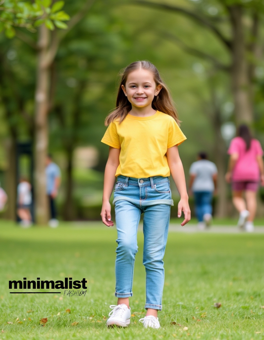 Yellow Kids Cotton T-shirt