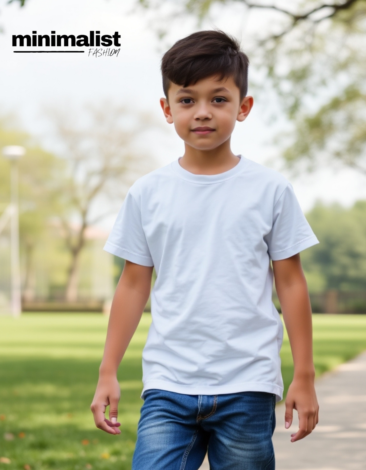 White Kids Cotton T-shirt