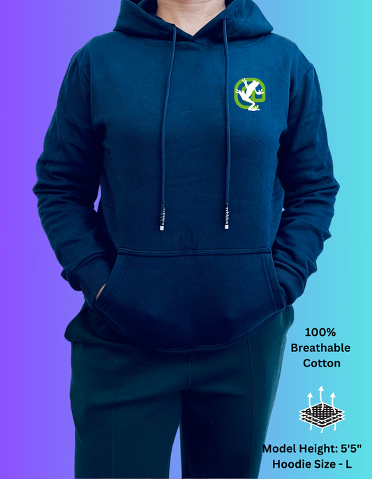 Screaming Frog Cotton Hoodies with Fleece Lining for Women