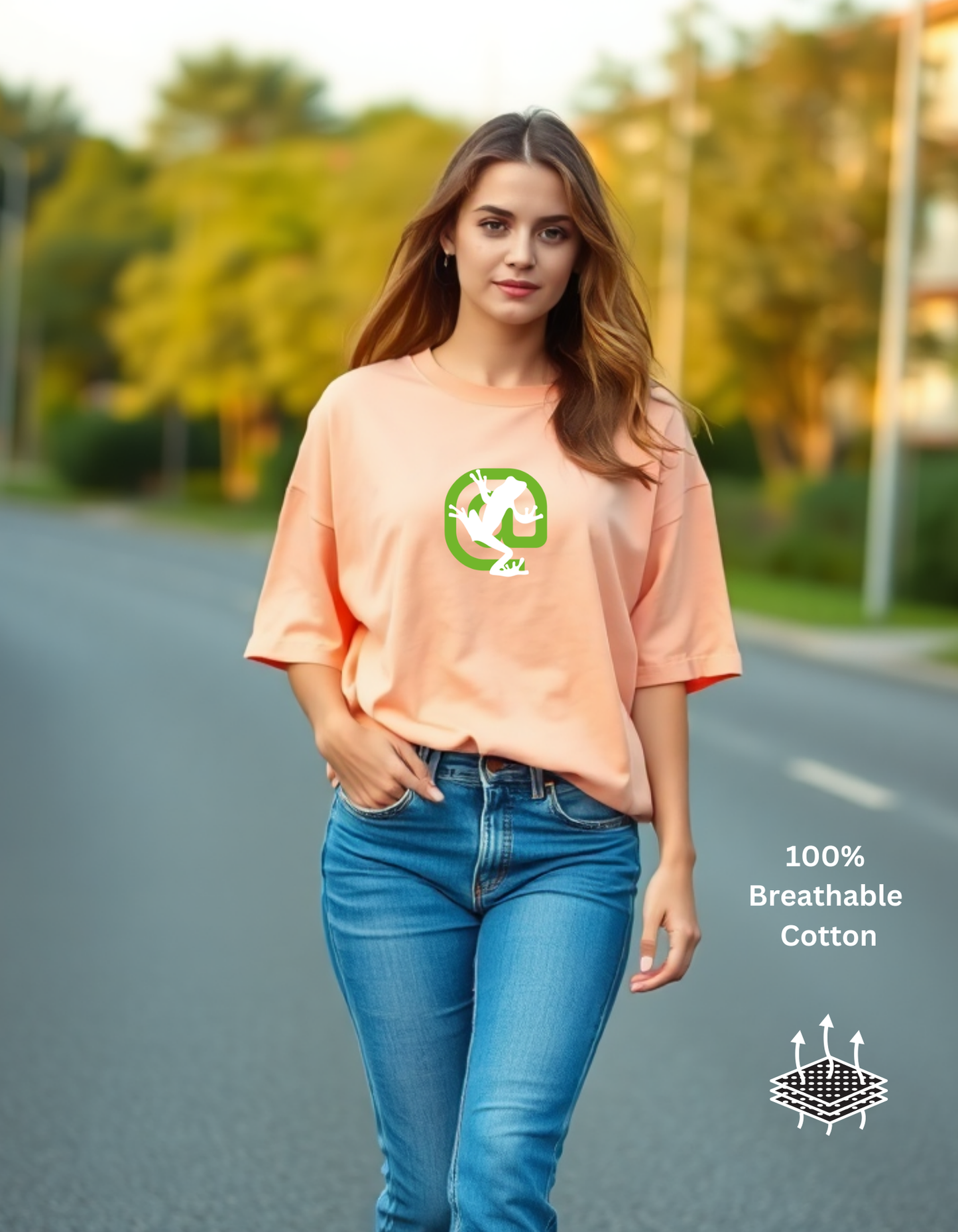Screaming Frog Unisex Oversized Premium Cotton T-shirt