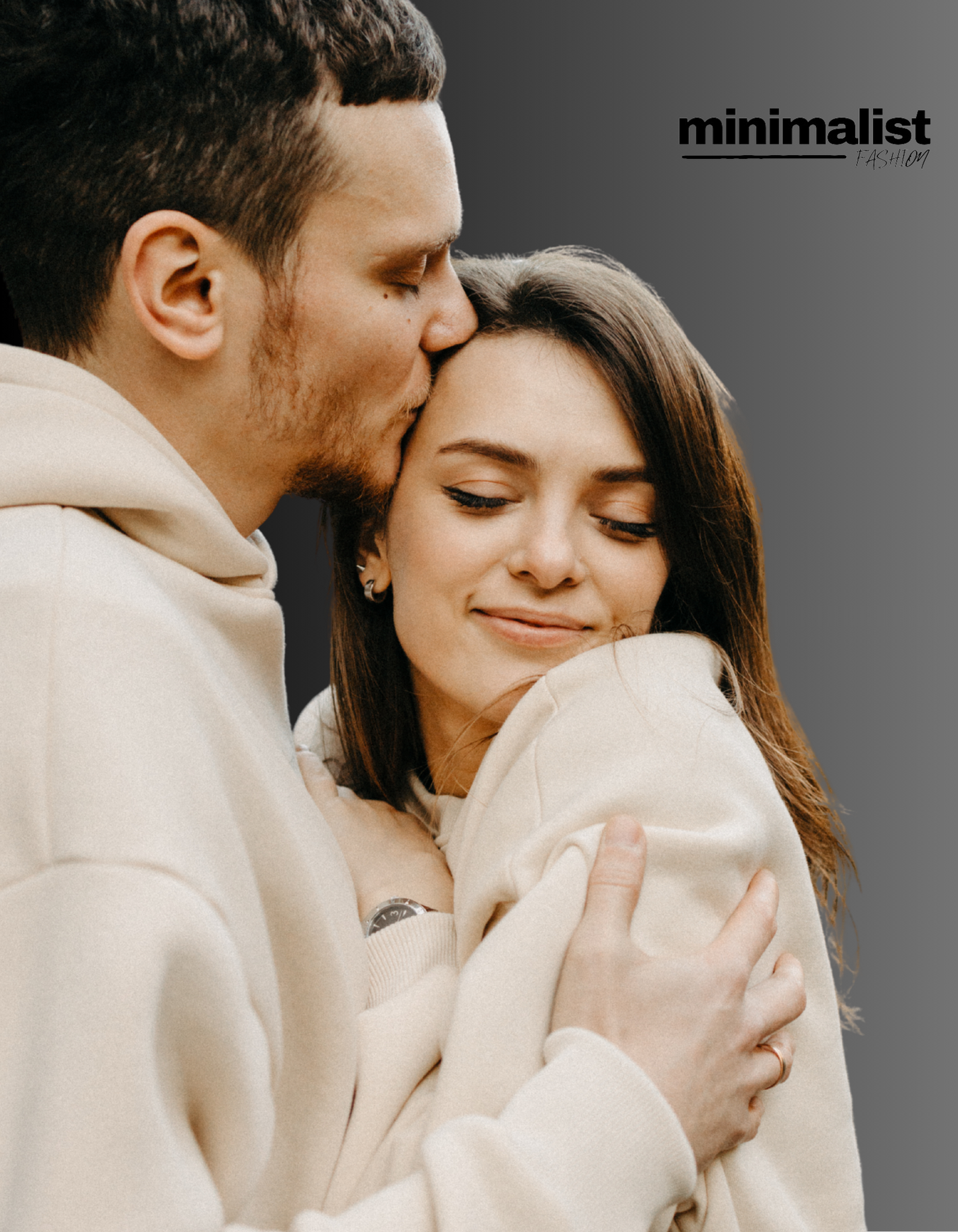 Beige Cotton Hoodies with Fleece Lining for Women