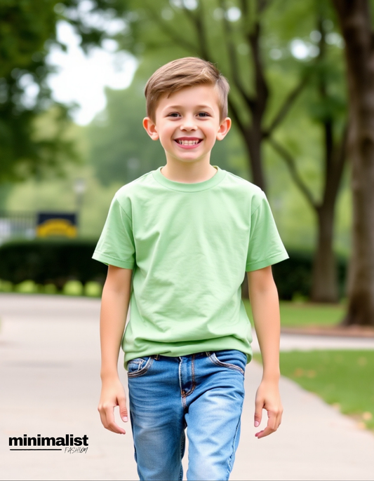 Green Kids Cotton T-shirt