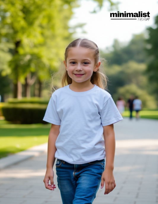 White Kids Cotton T-shirt