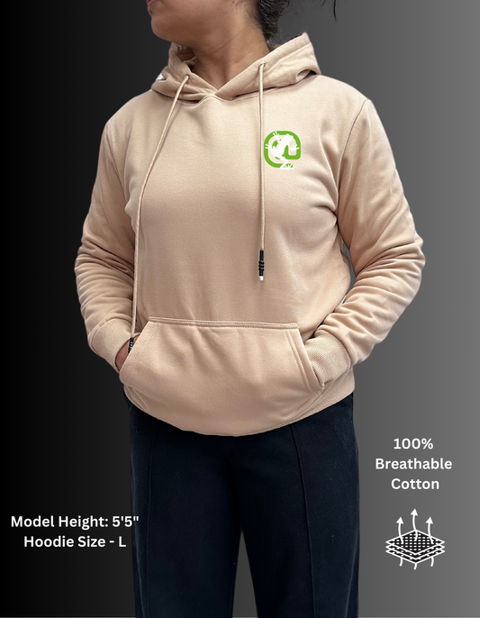 Screaming Frog Cotton Hoodies with Fleece Lining for Women