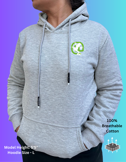 Screaming Frog Cotton Hoodies with Fleece Lining for Women