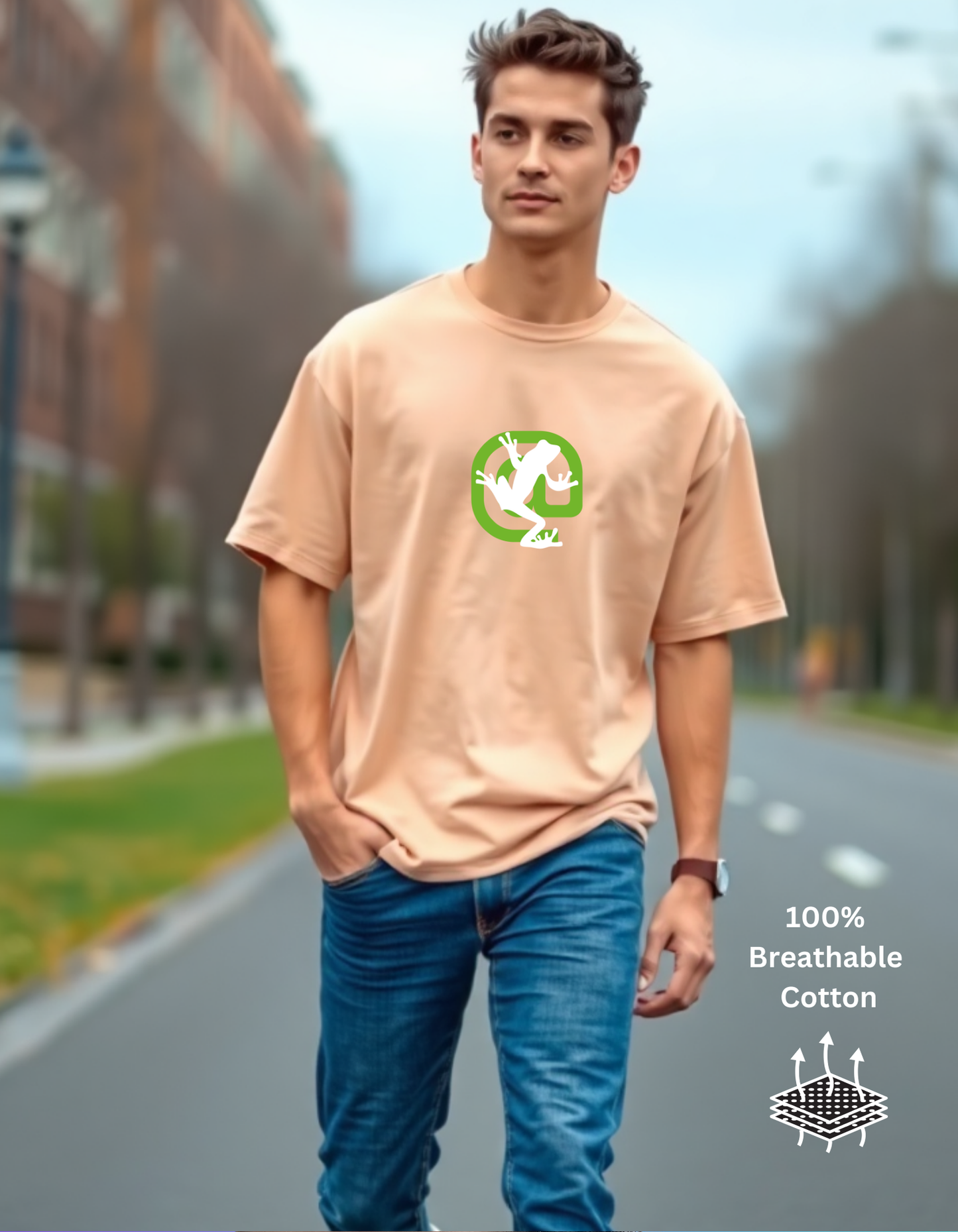 Screaming Frog Unisex Oversized Premium Cotton T-shirt