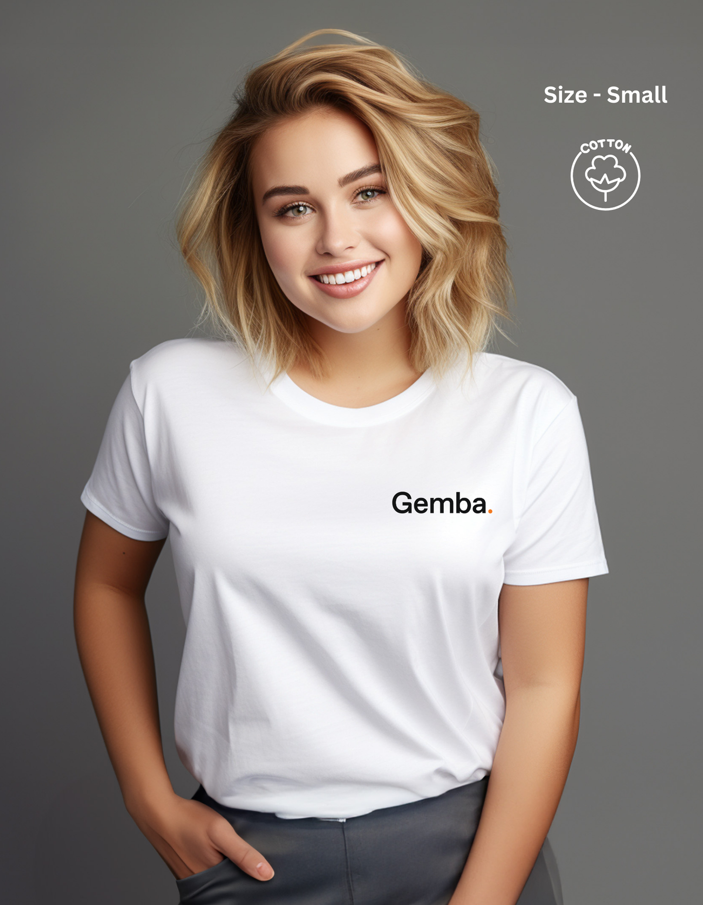 Unisex Gemba Top Left Logo Cotton T-shirt